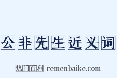公非先生近义词是什么意思的图片